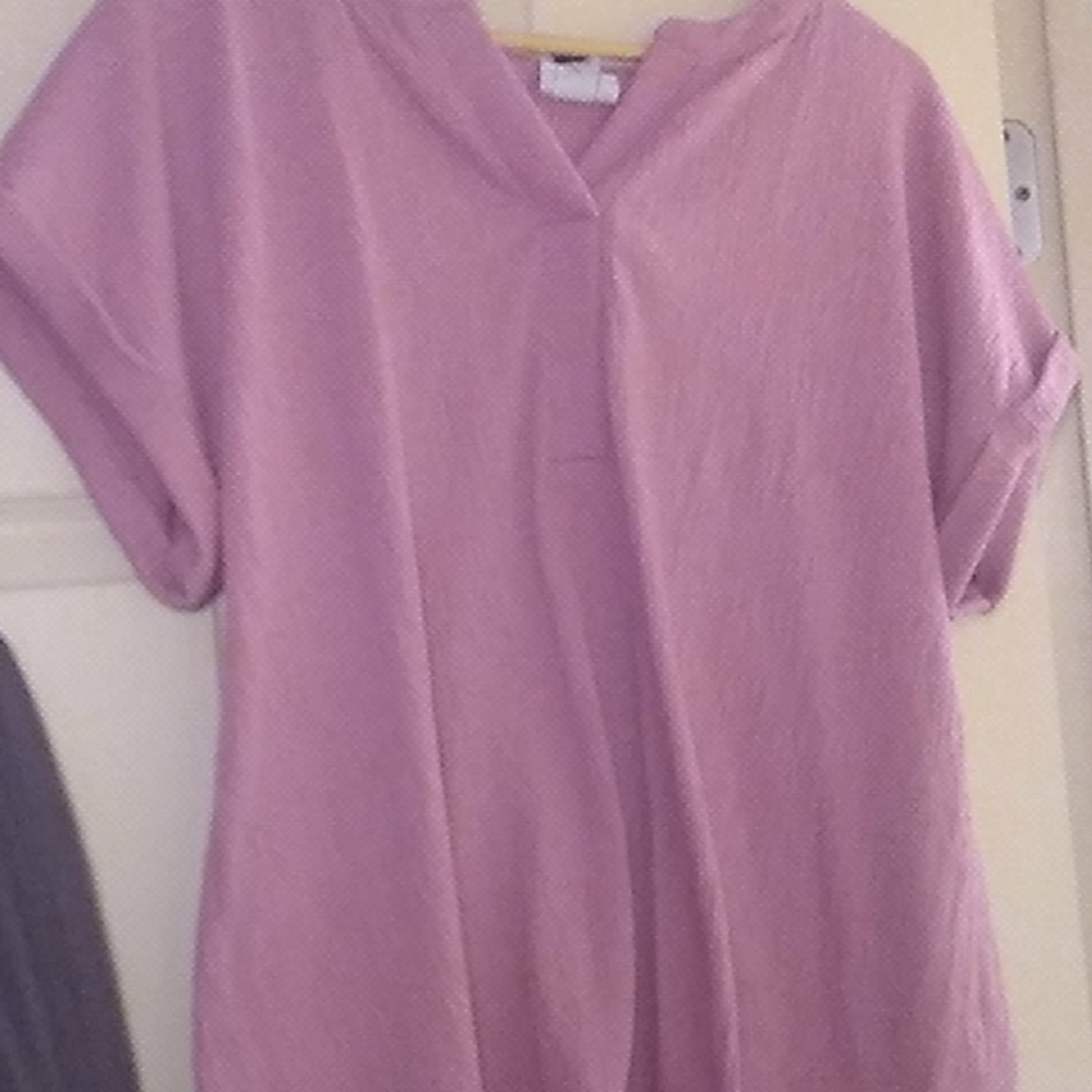 A pink blouse